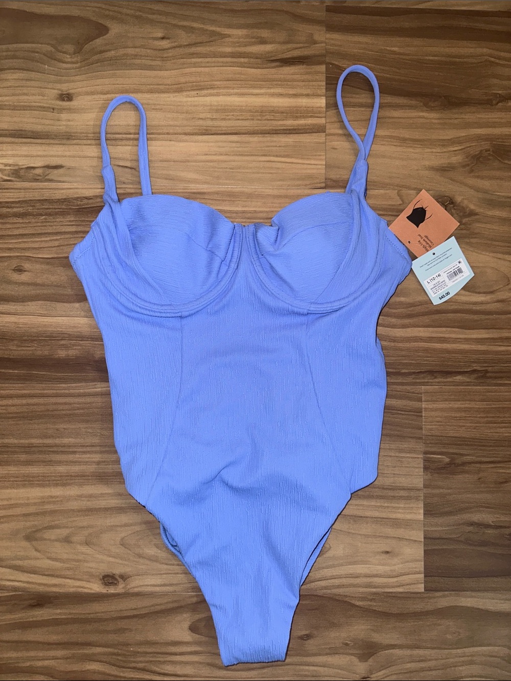 Shade & Shore Lavender Ribbed One-Piece Swimsuit
